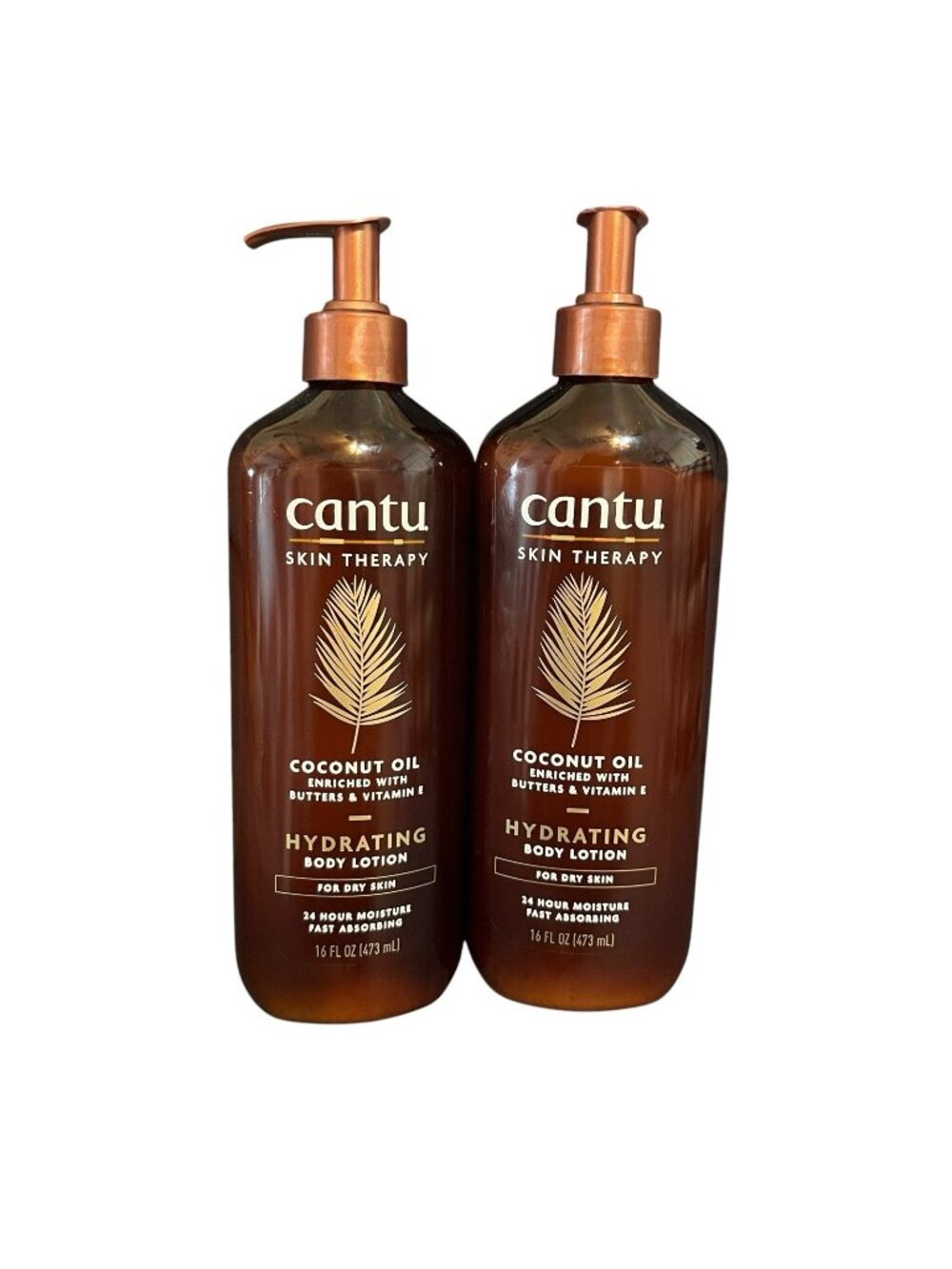 2X Cantu Skin Therapy Coconut Oil Hydrating Body Lotion, 16 Fl Oz, New